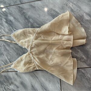 Urban Outfitters Cream Spaghetti Strap Top